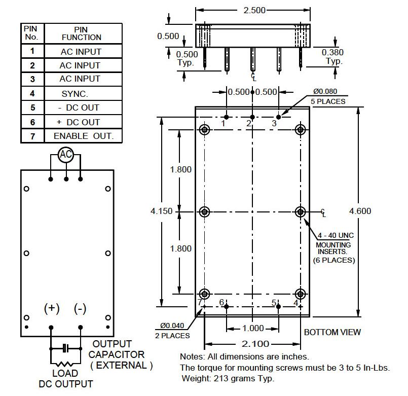 1kw三相交流輸入AC-DC電源模塊_PICO電源模塊HPHA1