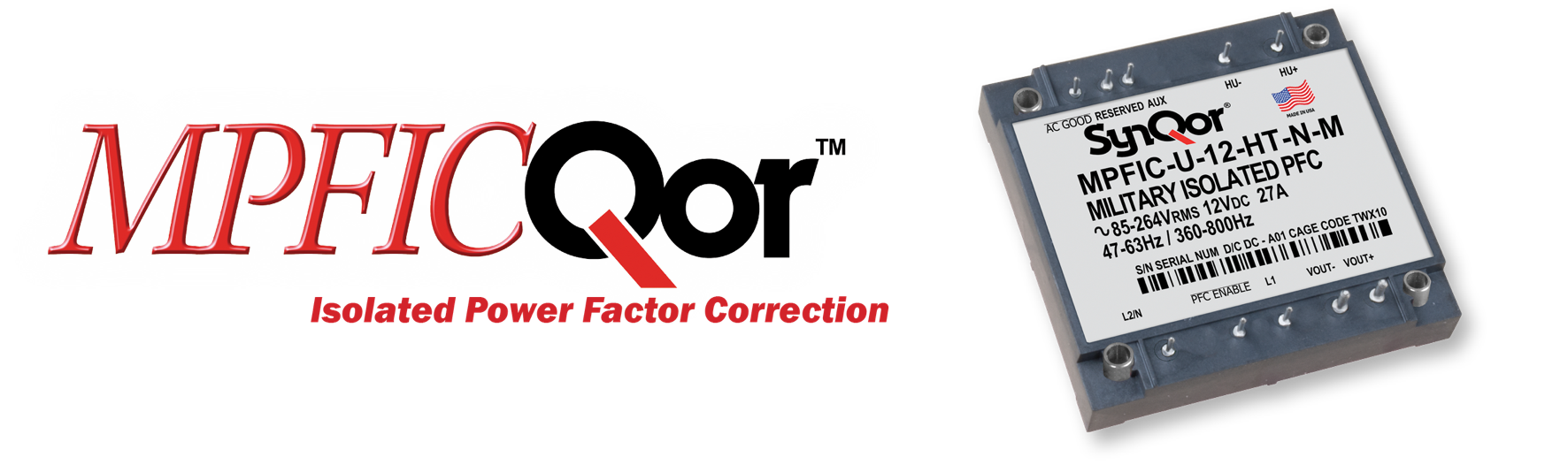 SynQor軍用隔離式功率因數校正模塊 SynQor軍用隔離式功率因數校正模塊
