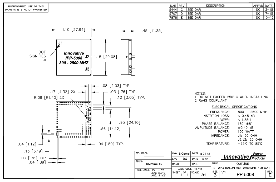 貼片式巴倫IPP-5008