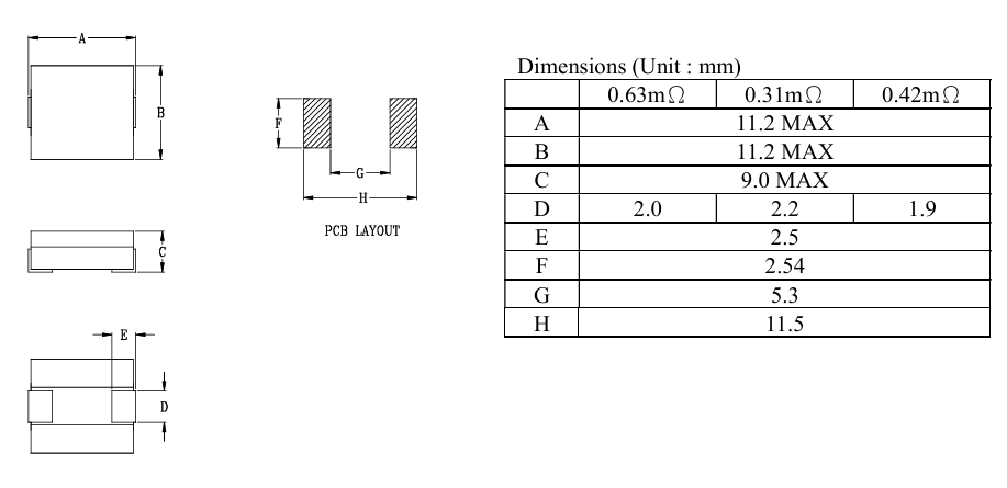 HCB1190系列高電流SMT功率電感器 HCB1190系列高電流SMT功率電感器
