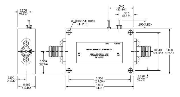 ?ALN3400-12-3230毫米波低噪聲放大器WENTEQ