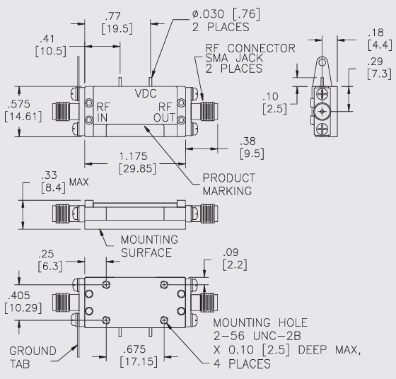 ?A2CP12029 COUGARPAK?放大器6.0至12.0 GHz